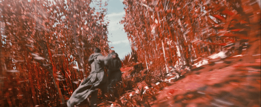 Spock-and-Kirk-running-through-a-red-forest-Star-Trek-Into-Darkness